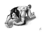 2013 4_toes 5_fingers all_fours angry anthro bared_teeth barefoot bottomwear canid canine chin_tuft claw_growth claws clothing dewclaw ears_back facial_tuft feet finger_claws fingers fist fur fur_growth growth hair_to_fur howlitzer_(artist) human human_to_anthro male mammal mane mid_transformation monochrome muscle_growth muscular muscular_anthro muscular_human muscular_male mythological_canine mythological_creature mythology pants paws pivoted_ears rounded_back shaded shaggy_fur shirt signature simple_background snout snout_growth solo species_transformation tail tail_growth teeth tight_clothing toes topwear torn_bottomwear torn_clothing torn_pants torn_shirt torn_topwear transformation tuft were werecanid werecanine werewolf white_background
