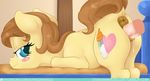  2016 anus blush brown_hair butt button&#039;s_mom cutie_mark duo earth_pony english_text equine fan_character female feral hair half-closed_eyes horse male male/female mammal my_little_pony patreon penetration penis pony pussy smile solo_focus stradivarius text vaginal vaginal_penetration 