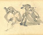  anus balls butt canine cum disney duo female fox judy_hopps knotting lagomorph male male/female mammal monochrome multiple_images nick_wilde pencil_(artwork) penetration penis rabbit sex traditional_media_(artwork) tush vaginal vaginal_penetration zootopia 