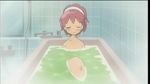  1girl animated animated_gif bathroom bathtub eyes_closed hairband hinata_natsumi keroro_gunsou red_hair short_hair solo steam 