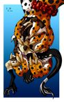  anthro big_hand claws erection feline leopard male mammal micro open_mouth penis sergal silvergrin spots 