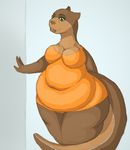  aaliyah_(oc) belly big_belly female mammal mustelid otter peknak slightly_chubby 