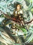 armor armored_boots arrow bandana boots bow_(weapon) brown_hair company_name drawing_bow facial_mark fire_emblem fire_emblem:_seisen_no_keifu fire_emblem_cipher forehead_mark gloves holding holding_arrow holding_bow_(weapon) holding_weapon jamka_(fire_emblem) leaf male_focus official_art orange_eyes solo takaya_tomohide water waterfall weapon 