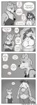 2024 absurd_res anthro big_breasts biped bottomwear bra breasts canid canine canis canisfidelis closed_smile clothed clothing comic crossdressing crossed_arms dialogue domestic_dog dress duo english_text eyebrows female floppy_ears hair herding_dog hi_res humor humphrey_(canisfidelis) larger_female long_hair looking_at_another male mammal midriff monochrome mouth_closed navel open_mouth oversized_clothing pants pastoral_dog seashell_(canisfidelis) shirt simple_background size_difference smaller_male smile solo speech_bubble standing text thought_bubble tight_clothing tight_shirt tight_topwear tongue topwear underwear welsh_corgi