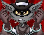  2013 anthro brown_eyes clothing cowboy cowboy_hat eyewear fur grey_fur hat looking_at_viewer male mammal raccoon sly_cooper_(series) smoking solo verona7881 video_games western 