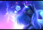  2016 blue_fur blue_hair crown equine female friendship_is_magic fur hair horn kerydarling mammal my_little_pony princess_luna_(mlp) sky smile solo star unicorn 