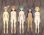  5girls barefoot blonde_hair blue_eyes blue_hair breasts brown_eyes brown_hair dark_skin execution feet green_eyes guro hanging haruka_(pokemon) hikari_(pokemon) iris_(pokemon) kasumi_(pokemon) large_breasts multiple_girls navel nipples noose nude pokaan_(aserazu_netamazu) pokemon pussy saliva serena_(pokemon) small_breasts tears tongue tongue_out 