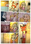  anthro canine comic disney female fox fur judy_hopps lagomorph male mammal mrs._wilde nick_wilde peanut-k_(artist) rabbit text zootopia 