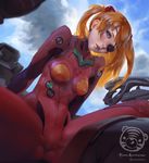  arm_support artist_name ass_visible_through_thighs bangs blue_eyes blue_skirt blue_sky blurry bodysuit breasts cloud cockpit covered_nipples cowboy_shot crotch day depth_of_field dutch_angle evangelion:_3.0_you_can_(not)_redo eyepatch foreshortening freckles groin_tendon head_tilt headgear highres hips lips looking_at_viewer looking_down md5_mismatch neon_genesis_evangelion nose number orange_hair parted_bangs parted_lips pilot_suit plugsuit realistic rebuild_of_evangelion shikinami_asuka_langley sitting skin_tight skirt sky small_breasts solo souryuu_asuka_langley spread_legs tape teemu_rasinkangas turtleneck twitter_username two_side_up 