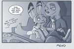  anthro canine clothed clothing comic dialogue disney duo english_text female food fox jack_savage lagomorph male mammal mistermead open_mouth pizza rabbit skye_(zootopia) speech_bubble suspenders teeth text tongue zootopia 