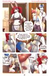 animal_genitalia animal_penis anthro bottomless bottomless_female bra breasts canid canine canine_genitalia canine_penis canis cinnabun_darling clothed clothing comic cunnilingus domestic_dog domestic_rabbit elie-s_den female garter_belt garter_straps genitals group group_sex harlequin_rabbit husky knot lagomorph legwear leporid linahusky male male/female mammal mars_silver nordic_sled_dog office oral oryctolagus penis pussy rabbit semi_public sex shiba_inu spitz stockings threesome trio underwear vaginal