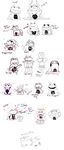  alphys annoying_dog_(undertale) asgore_dreemurr black_and_white clothed clothing english_text eye_patch eyes_closed eyewear flower flowey_the_flower froggit gaster glasses grillby group happy headphones mad_dummy mettaton mnstrcndy monochrome monster_kid muffet napstablook nervous papyrus_(undertale) plant protagonist_(undertale) pyramidheaddezby sans_(undertale) simple_background stick text toriel undertale undyne veil video_games 