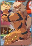 2024 anthro anthrofied arcanine areola armpit_hair balls barazoku biceps big_butt big_muscles big_penis blurred_background bodily_fluids body_hair border bottle building butt card container day duo ear_piercing ear_ring english_text erection eyebrows foreskin fur generation_1_pokemon genital_fluids genitals glans greeting_card grey_border hi_res holding_bottle holding_container holding_object hot_dogging house human humanoid_genitalia humanoid_penis interspecies logo looking_at_viewer lying male male/male mammal mane muscular muscular_anthro muscular_male nails narrowed_eyes nintendo nipples nude on_back on_lap open_mouth outside pecs penis piercing pokeball pokemon pokemon_(species) pokemon_snap pokemorph pokephilia precum pubes ring_piercing samaraka sex sitting sweat teeth text thick_arms thick_thighs tuft water_bottle