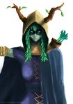  adventure_time antlers eye_mask green_sclera green_skin huntress_wizard 