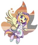  beverage clothed clothing coffee equine fan_character female friendship_is_magic golden_spirit hair horse legwear looking_at_viewer maid_uniform mammal multicolored_hair my_little_pony pegasus pony purple_eyes ray_hiros rayhiros socks solo stockings thigh_highs two_tone_hair uniform wings 