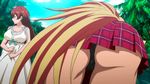  2girls animated animated_gif ass ass_shake back black_panties blonde_hair breasts cleavage dark_skin hiiragi_akira huge_breasts kaneko_hiraku long_hair multiple_girls panties red_hair shikishima_mirei skirt standing upskirt valkyrie_drive valkyrie_drive_-mermaid- 