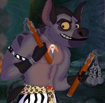  amulet claws clothed clothing disney feral flail gnoll hoop hyena invalid_tag janja jewelry male mammal melee_weapon necklace ring skull solo the_lion_guard the_lion_king weapon yellow_sclera 