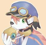  2013 anthro digital_media_(artwork) eyewear goggles green_eyes hat male mammal mamoru-kun manmosu_marimo open_mouth tagme 