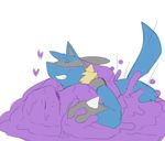  ambiguous_gender duo goo lucario lying missionary_position muk nintendo on_back pok&eacute;mon sex simple_background video_games wipeout888_(artist) 