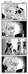  beerus comic dragon_ball dragon_ball_super dragonball_z god_of_destruction_beerus gradient gradient_background monochrome son_gokuu translation_requested whis white_background zamasu 