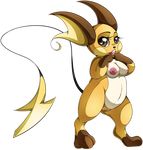  alpha_channel anthro breasts brown_eyes female nintendo nipples nude open_mouth plump_labia pok&eacute;mon pose pussy raichu slightly_chubby smile solo suddenhack video_games 