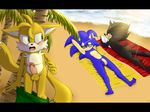  absurd_res anthro balls beach bluechika blush butt canine clothing erection eyewear flaccid fox group hedgehog hi_res male mammal miles_prower nude penis seaside shadow_the_hedgehog smile sonic_(series) sonic_the_hedgehog sunglasses undressing 
