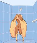  ambiguous_gender anthro butt immortalstar lopunny nintendo pok&eacute;mon rear_view reflection shower solo standing video_games water wet 