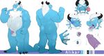  2016 4_toes 5_fingers alikar angry anthro beard biceps bin_(artist) black_nose blue_balls blue_scales blue_tail blush body_hair butt chest_hair claws color_swatch countershading digital_media_(artwork) dragon ear_fins erection expressions facial_hair fin fin_piercing flaccid flower furgonomics furry-specific_piercing grey_eyes hair hi_res horn looking_at_viewer male model_sheet musclegut muscular muscular_male nipple_piercing nipples nude open_mouth pecs penis piercing plant plantigrade precum purple_nipples purple_penis rose scales scalie simple_background slit_pupils smile smirk solo teeth toe_claws toes white_background white_hair 
