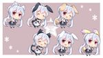  :&lt; :d :o ^_^ ^o^ ahoge alternate_costume animal_ears apron black_legwear blush breasts bunny_ears bunny_tail cat_ears cat_tail chibi clipboard closed_eyes closed_mouth dog_ears dog_tail enmaided fake_animal_ears fake_tail hair_between_eyes hair_ornament hair_rings highres large_breasts long_hair looking_at_viewer maid maid_headdress matoi_(pso2) milkpanda multiple_persona multiple_views necktie one_eye_closed open_mouth phantasy_star phantasy_star_online_2 red_eyes short_sleeves silver_hair smile tail triangle_mouth twintails very_long_hair waist_apron 