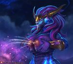  2016 anthro aurelion_sol_(lol) big_breasts breasts crossgender dragon female hi_res huge_breasts lactating league_of_legends looking_at_viewer milk nipples nude scalie solo space ssocrates video_games 