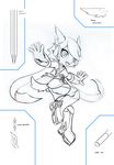  2016 anthro armpits breasts clothed clothing concept_art dragon female freedom_planet freedom_planet_2 gloves hair horn jewelry long_hair sash_lilac simple_background sketch solo text tysontan video_games white_background 