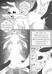 2023 all_fours animal_genitalia animal_penis antennae_(anatomy) anthro big_ears black_body black_fur black_sclera blush bodily_fluids butt comic dialogue drooling duo english_text featureless_chest female flat_chested fur genital_fluids genitals guardian_spirit inner_ear_fluff inner_monologue knot knotted_penis long_ears long_tail looking_pleasured male male/female microsoft moki_(species) monochrome multicolored_body multicolored_fur nude open_mouth ori_(ori) ori_(series) paws penetration penis saliva snout speech_bubble tail text thinking tongue tongue_out tuft two_tone_body two_tone_fur vaginal vaginal_penetration vavacung white_body white_eyes white_fur xbox_game_studios