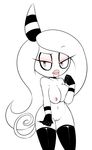  2016 alien anthro areola big_breasts blush breasts clothing female hair half-closed_eyes hearlesssoul horn legwear looking_at_viewer mammal navel nipples nude pussy simple_background solo sonic_(series) sonic_lost_world stockings video_games zeena zeti 