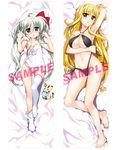  :3 :d ahoge arm_up armpits asteion bardiche bed_sheet bikini black_bikini blonde_hair blue_eyes bow breasts cat cleavage covering criss-cross_halter dakimakura einhart_stratos fate_testarossa flat_chest fujima_takuya green_hair groin hair_bow halter_top halterneck heterochromia large_breasts long_hair lying lyrical_nanoha mahou_shoujo_lyrical_nanoha_vivid multiple_girls navel o-ring o-ring_bikini official_art on_back one-piece_swimsuit open_mouth purple_eyes red_eyes sample school_swimsuit shiny shiny_hair side-tie_bikini sidelocks smile swimsuit swimsuit_removed thighhighs thighhighs_pull twintails underboob undressing untied white_legwear white_school_swimsuit white_swimsuit 