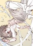  1girl alita battle_angel_alita bodysuit breasts cyborg full_body highres lips looking_at_viewer mechanical_arms medium_breasts niko_(tama) solo spot_color 