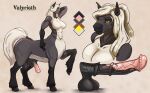 2025 animal_genitalia animal_penis balls black_body breasts countershading equid equid_taur equine equine_genitalia equine_penis equine_taur featureless_breasts flared_penis genitals green_background grey_body gynomorph hair hi_res horse horse_taur intersex mammal mammal_taur model_sheet nude penis raised_leg schorl simple_background solo spots spotted_genitalia spotted_penis taur vein veiny_penis white_body white_countershading white_hair yellow_eyes