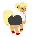  2016 applejack_(mlp) big_butt butt earth_pony equine eyewear female feral friendship_is_magic glasses horse mammal my_little_pony pony solo sundown_(artist) 