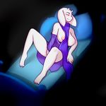  2016 anthro bed big_breasts breasts caprine chelodoy cloth eyes_closed female fur goat huge_breasts inverted_nipples mammal masturbation nipples solo toriel undertale video_games 
