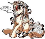  2016 alpha_channel blonde_hair english_text equine eyelashes fan_character female feral gray--day hair hooves horn mammal my_little_pony nude simple_background sitting smile solo text transparent_background underhof unicorn yellow_eyes 
