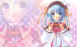  blue_hair braids cat itou_noiji ribbons 