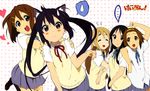  absurdres akiyama_mio animal_ears cat_ears highres hirasawa_yui horiguchi_yukiko k-on! kotobuki_tsumugi multiple_girls nakano_azusa official_art school_uniform tainaka_ritsu 