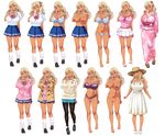  baka_dakedo_chinchin_shaburu_no_dake_wa_jouzu_na_chii-chan barefoot black_legwear blonde_hair blush bow bowtie bra breasts cardigan dark_skin dress eyebrows floral_print flower game_cg ganguro gyaru hair_flower hair_ornament hamashima_shigeo hat highres japanese_clothes kimono kogal large_breasts lingerie long_hair looking_at_viewer loose_socks miniskirt multiple_views nail_polish navel nipples nude off-shoulder_sweater panties pantyhose pink_kimono pink_nails pleated_skirt purple_bra purple_eyes purple_panties pussy red_bow school_uniform shiina_chieri skirt smile socks standing sun_hat sundress sweater topless underwear underwear_only variations white_background white_dress 