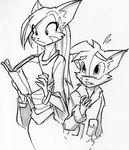  2016 anthro book breasts cat clothed clothing conditional_dnp dreamkeepers feline female fur hair jollyjack lilith_calah mace_(dreamkeepers) male mammal simple_background white_background 
