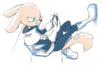 2024 ai_(puyo_puyo) ancesra anthro bent_legs bodily_fluids boots bruised canid canine canis clothing domestic_dog english_description eyewear fingers footwear gaming glasses gloves half-closed_eyes handwear male mammal narrowed_eyes playing_video_game puyo_puyo puyo_puyo_tetris sega serious shoes sitting solo tears tetris