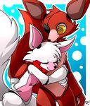  animatronic anthro blush canine cuddling cute duo female five_nights_at_freddy&#039;s five_nights_at_freddy&#039;s_2 fox foxy_(fnaf) fur machine male male/female mammal mangle_(fnaf) nude robot romantic_couple unknown_artist video_games 