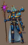  armor chaosspacemarien female staff tzeentch warhammer_40k 