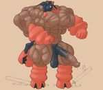  2016 5_fingers abs anthro anthrofied balls biceps big_balls big_biceps black_fur brown_background brown_fur brown_theme colored cute digital_drawing_(artwork) digital_media_(artwork) equine erection front_view frown full-length_portrait fur horse huge_balls humanoid_hands hyper hyper_balls hyper_muscles hyper_penis looking_down macro male mammal manly mudsdale multicolored_fur muscular muscular_male nintendo nude orange_fur pecs penis pok&eacute;mon pok&eacute;morph portrait precum quads schwartzgeist serratus shaded simple_background solo standing toony video_games 