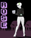  barefoot black_eyes book bottomless butt clothed clothing digital_media_(artwork) female hair headband homestuck human mammal ms_paint_adventures pinup pixel_(artwork) pose rose_lalonde solo spoiledmysterymeat white_hair young 