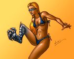  bikini clothing dragon female foot_focus geckzgo human mammal solo swimsuit talons transformation 