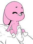  anais_watterson balls cartoon_network cub female fur lagomorph male male/female mammal nipples nude penis pink_fur puthertothecest rabbit simple_background teasing the_amazing_world_of_gumball young 